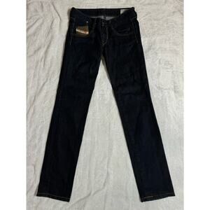 Diesel Industry Women's Dark Blue Jeans Clush Wash 008AA Pocket Bead Sz 26x30